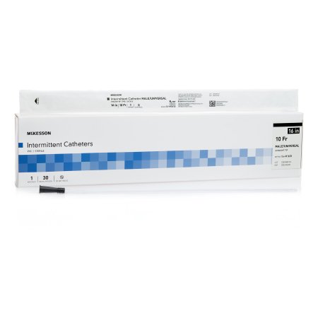 Urethral Catheter McKesson Straight Tip Uncoated PVC 10 Fr. 16 Inch #16-M1610