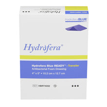 Load image into Gallery viewer, BSN Medical Antibacterial Foam Dressing Hydrofera BLUE® READY-Transfer 4 X 5 Inch Without Border Without Film Backing Nonadhesive Rectangle Sterile #HBRT4050
