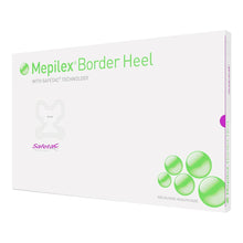 Load image into Gallery viewer, Molnlycke Foam Dressing Mepilex® Border Heel 8-3/5 X 9 Inch With Border Film Backing Silicone Adhesive Heel Sterile #282790

