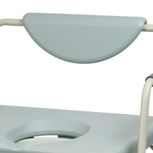Load image into Gallery viewer, McKesson Commode Chair, Drop Arms, Padded Backrest, 23-1/4 Inch Seat Width, 1000 lbs. Weight Capacity #146-11135-1
