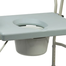 Load image into Gallery viewer, McKesson Commode Chair, Drop Arms, Padded Backrest, 23-1/4 Inch Seat Width, 1000 lbs. Weight Capacity #146-11135-1
