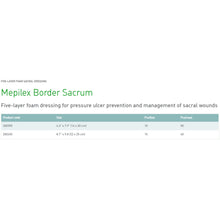 Load image into Gallery viewer, Molnlycke Foam Dressing Mepilex® Border Sacrum 6-1/3 X 7-9/10 Inch With Border Film Backing Silicone Adhesive Sacral Sterile #282055
