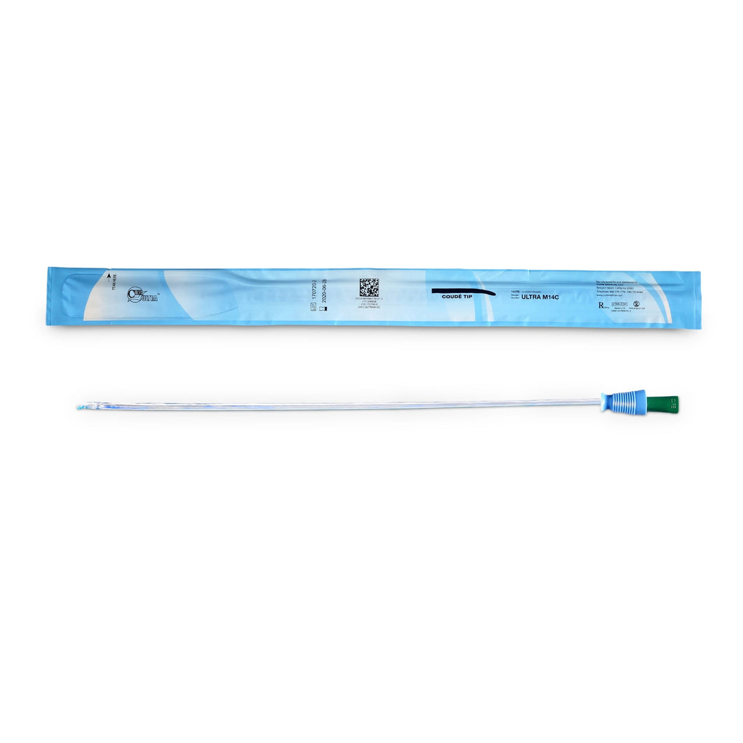 ConvaTec Urethral Catheter Cure Ultra® Coude Tip Lubricated PVC 14 Fr. 16 Inch #ULTRAM14C