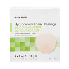 Load image into Gallery viewer, Foam Dressing McKesson 7 X 7 Inch Without Border Film Backing Silicone Gel Adhesive Sacral Sterile #4865
