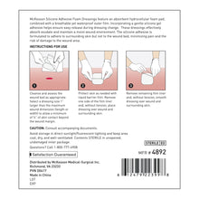 Load image into Gallery viewer, Thin Foam Dressing McKesson Lite 3 X 3 Inch Without Border Film Backing Silicone Gel Adhesive Square Sterile #4892
