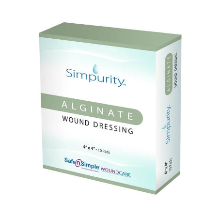 Alginate Dressing Simpurity™ 4 X 4 Inch Square Calcium Alginate Sterile