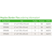 Load image into Gallery viewer, Molnlycke Foam Dressing Mepilex® Border Flex 4 X 4 Inch With Border Film Backing Silicone Adhesive Square Sterile #595300
