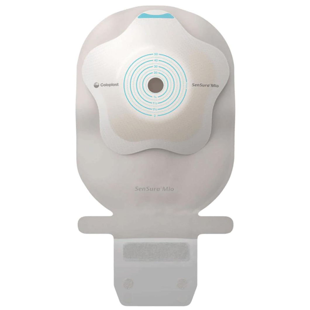 Coloplast Ostomy Pouch SenSura® 18343 Mio Concave One-Piece System 11 Inch Length, Maxi Concave, Pre-Cut 1-3/4 Inch Stoma Drainable