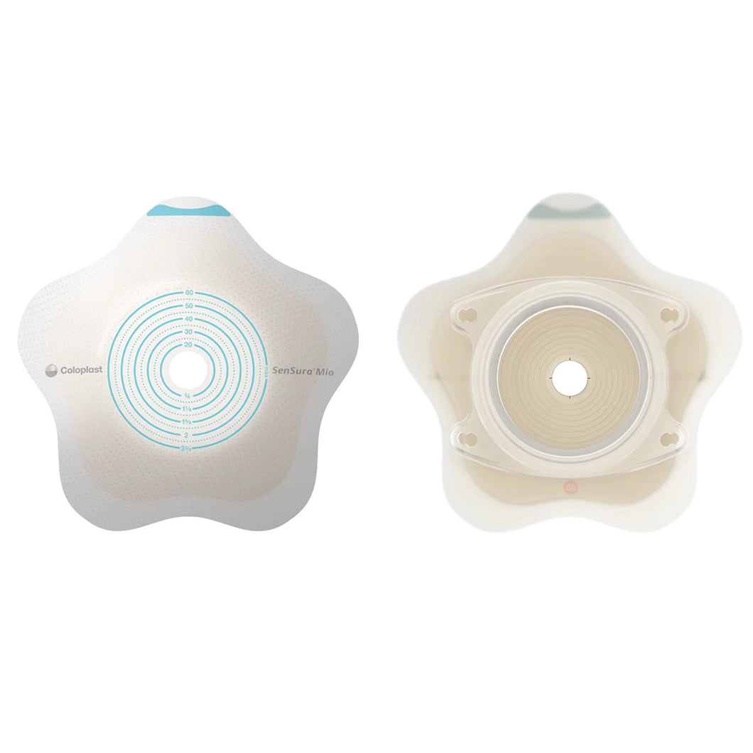 Coloplast Ostomy Barrier 18513 SenSura® Mio Convex Flip Precut, Extended Wear Elastic Adhesive 50 mm Flange Red Code System 1-3/8 Inch Opening