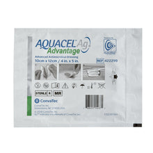 Load image into Gallery viewer, ConvaTec Silver Hydrofiber Dressing Aquacel® Ag Advantage 4 X 5 Inch Rectangle Sterile #422299
