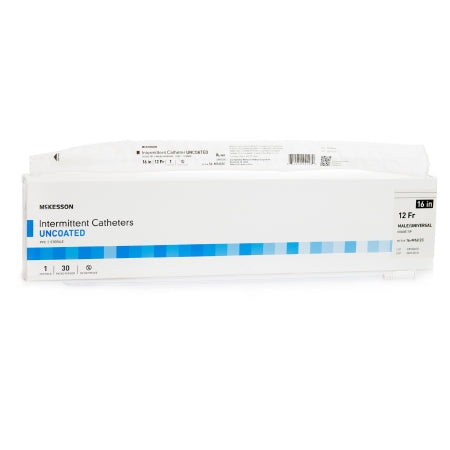Urethral Catheter McKesson Coude Tip Uncoated PVC 12 Fr. 16 Inch #16-M1612C