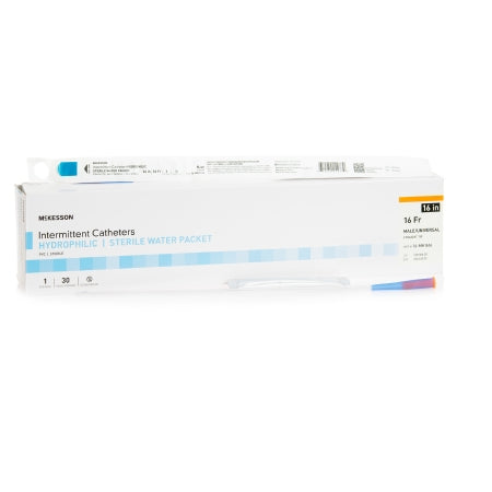 Urethral Catheter McKesson Straight Tip Hydrophilic Coated PVC 16 Fr. 16 Inch #16-MH1616