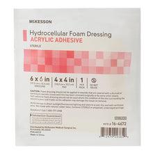 Load image into Gallery viewer, Foam Dressing McKesson 6 X 6 Inch With Border Film Backing Acrylic Adhesive Square Sterile #16-4672

