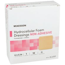 Load image into Gallery viewer, Foam Dressing McKesson 4 X 4 Inch Without Border Film Backing Nonadhesive Square Sterile #16-4737
