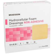 Load image into Gallery viewer, Foam Dressing McKesson 6 X 6 Inch Without Border Film Backing Nonadhesive Square Sterile #16-4738
