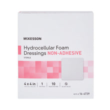Load image into Gallery viewer, Foam Dressing McKesson 4 X 4 Inch Without Border Film Backing Nonadhesive Square Sterile #16-4739
