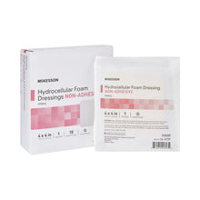 Load image into Gallery viewer, Foam Dressing McKesson 4 X 4 Inch Without Border Film Backing Nonadhesive Square Sterile #16-4739
