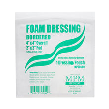 Load image into Gallery viewer, MPM Medical Foam Dressing MPM 4 X 4 Inch With Border Waterproof Backing Adhesive Square Sterile #MP00500
