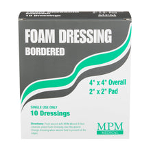 Load image into Gallery viewer, MPM Medical Foam Dressing MPM 4 X 4 Inch With Border Waterproof Backing Adhesive Square Sterile #MP00500
