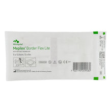 Load image into Gallery viewer, Molnlycke Thin Foam Dressing Mepilex® Border Flex Lite 2 X 5 Inch With Border Film Backing Silicone Adhesive Rectangle Sterile #581100
