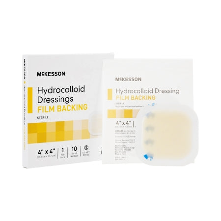 Hydrocolloid Dressing Waterproof Film Backing 4 X 4 Inch Square Hydrocolloid / Film