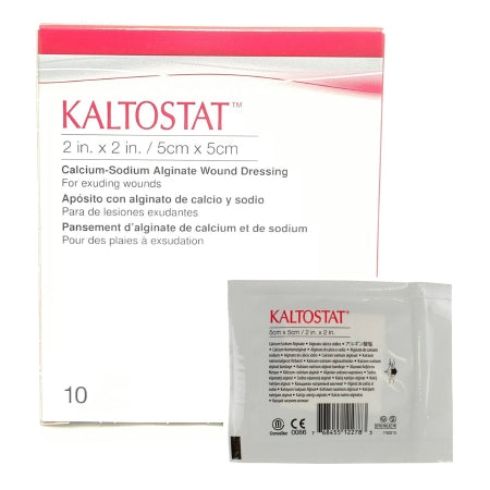 Alginate Dressing Kaltostat® 2 X 2 Inch Square Calcium Alginate Sterile