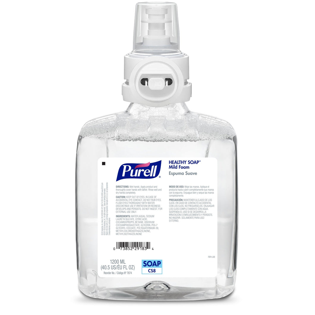Soap Purell® Healthy Soap® Foaming 1,200 mL Dispenser Refill Bottle Unscented