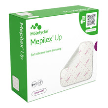 Load image into Gallery viewer, Molnlycke Foam Dressing Mepilex® Up 6 X 6 Inch Without Border Without Film Backing Silicone Adhesive Square Sterile #212399
