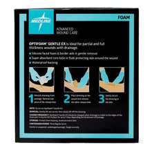 Load image into Gallery viewer, Medline Foam Dressing Optifoam® Gentle EX 6 X 6 Inch With Border Waterproof Backing Silicone Face and Border Square Sterile #MSCEX66EP
