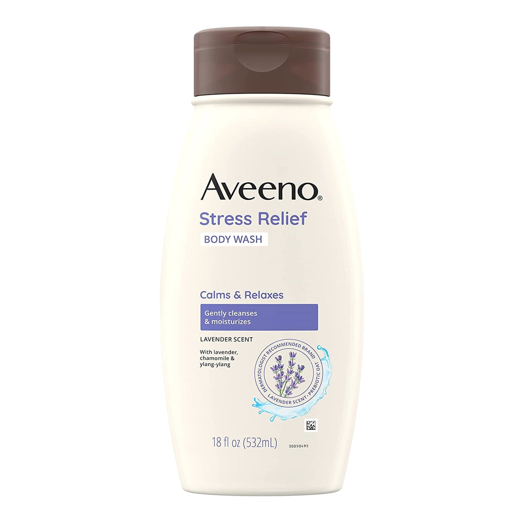 Body Wash Aveeno® Stress Free Liquid 18 oz. Bottle Lavender Scent