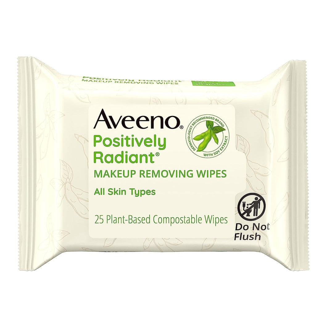 Makeup Remover Aveeno® Positively Radiant® Wipe Soft Pack Scented