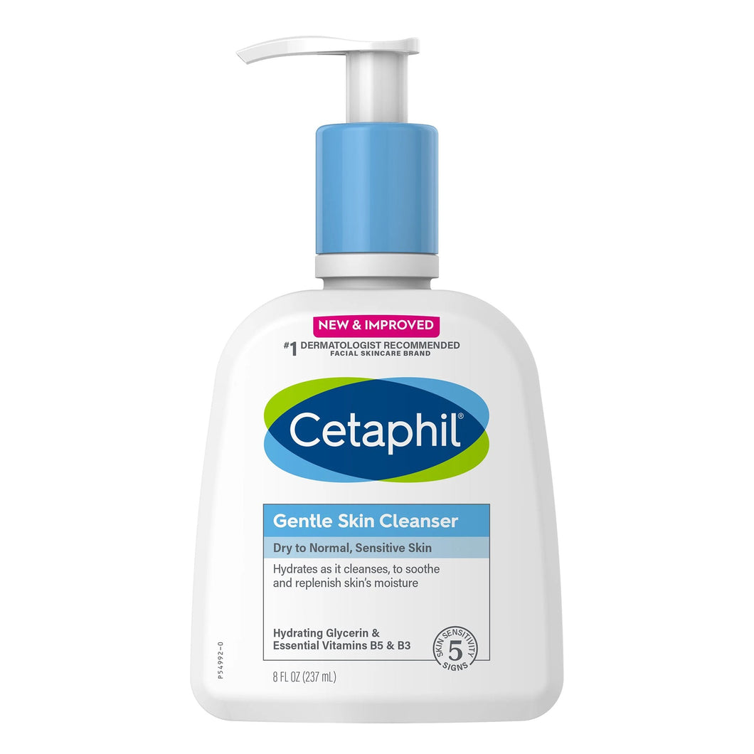 Facial Cleanser Cetaphil® Gentle Skin Cleanser Lotion 8 oz. Pump Bottle Unscented