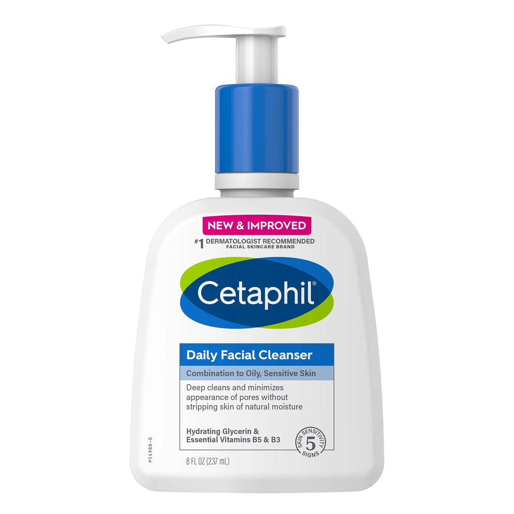 Facial Cleanser Cetaphil® Daily Facial Cleanser Gel 8 oz. Pump Bottle Gentle Scent