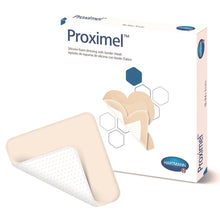 Load image into Gallery viewer, Hartmann Foam Dressing Proximel® 9-2/5 X 10 Inch With Border Waterproof Film Backing Silicone Adhesive Heel Sterile #14800000
