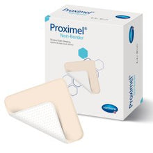 Load image into Gallery viewer, Hartmann Foam Dressing Proximel® Non-Border 4 X 4 Inch Without Border Waterproof Backing Silicone Face Square Sterile #15713100
