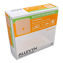 Load image into Gallery viewer, Smith &amp; Nephew Foam Dressing Allevyn Tracheostomy 3-1/2 X 3-1/2 Inch Without Border Film Backing Nonadhesive Fenestrated Square Sterile #66007640
