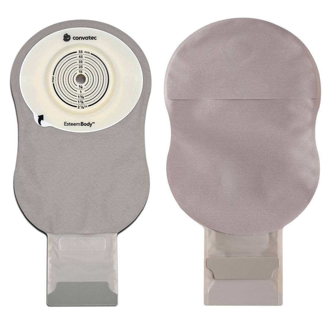 ConvaTec Ostomy Pouch Esteem Body™ 423647 One-Piece System 11 Inch Convex, Pre-Cut 30 mm Stoma Drainable