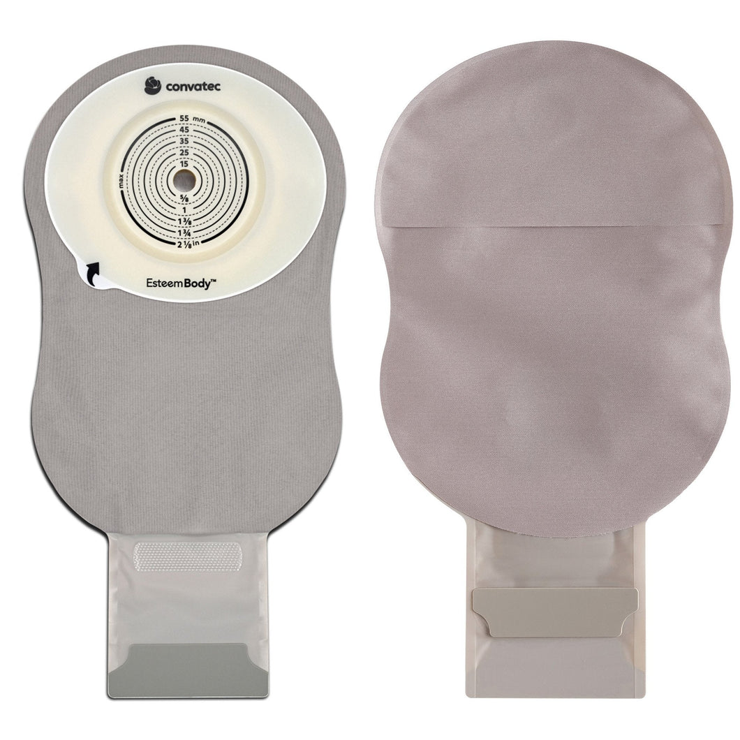 ConvaTec Ostomy Pouch Esteem Body™ 423667 One-Piece System 11 Inch Deep Convex, Pre-Cut 10 to 25 mm Stoma Drainable