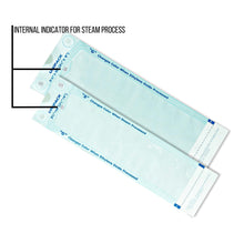 Load image into Gallery viewer, Sterilization Pouch UniPack Ethylene Oxide (EO) Gas / Steam 10 X 15 Inch Transparent Blue / White Self Seal Paper / Film #UPP-1015
