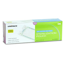 Load image into Gallery viewer, Sterilization Pouch UniPack Ethylene Oxide (EO) Gas / Steam 10 X 15 Inch Transparent Blue / White Self Seal Paper / Film #UPP-1015
