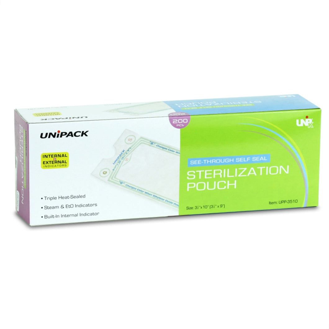 Sterilization Pouch UniPack Ethylene Oxide (EO) Gas / Steam 10 X 15 In ...