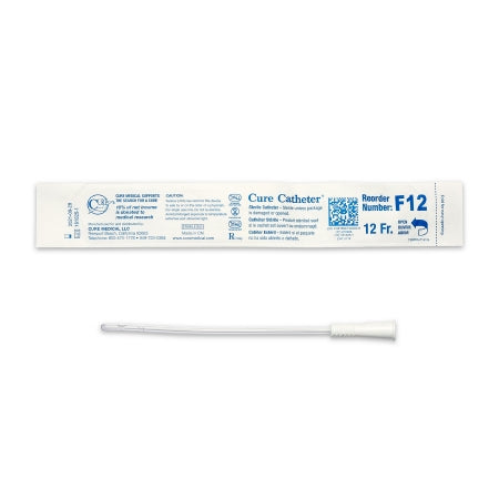 Urethral Catheter Cure Catheter® Straight Tip Uncoated PVC 12 Fr. 6 Inch