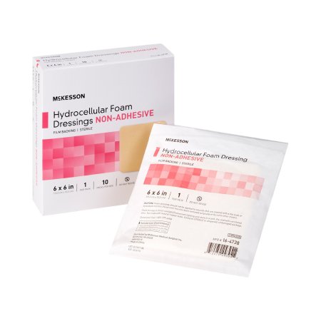 Foam Dressing 6 X 6 Inch Without Border Film Backing Nonadhesive Square Sterile