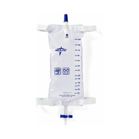 Urinary Leg Bag® Anti-Reflux Valve Sterile 1100 mL Vinyl / Flocked