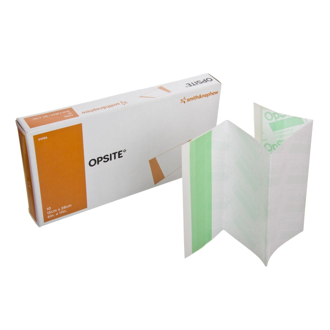 Transparent Film Dressing OpSite 6 X 11 Inch 2 Tab Delivery Rectangle Sterile #4986