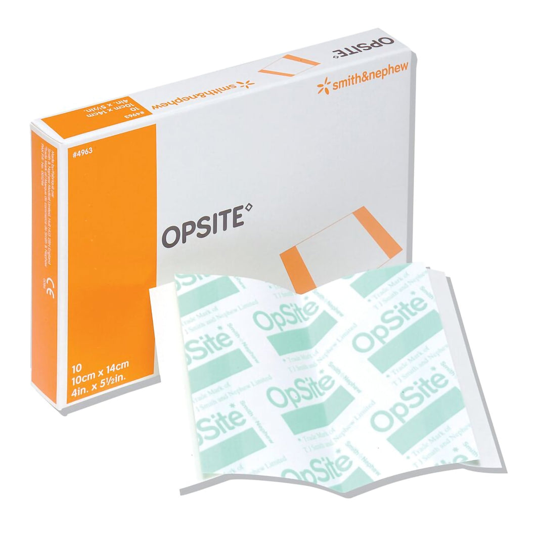 Transparent Film Dressing OpSite 4 X 5-1/2 Inch 2 Tab Delivery Rectangle Sterile #4963