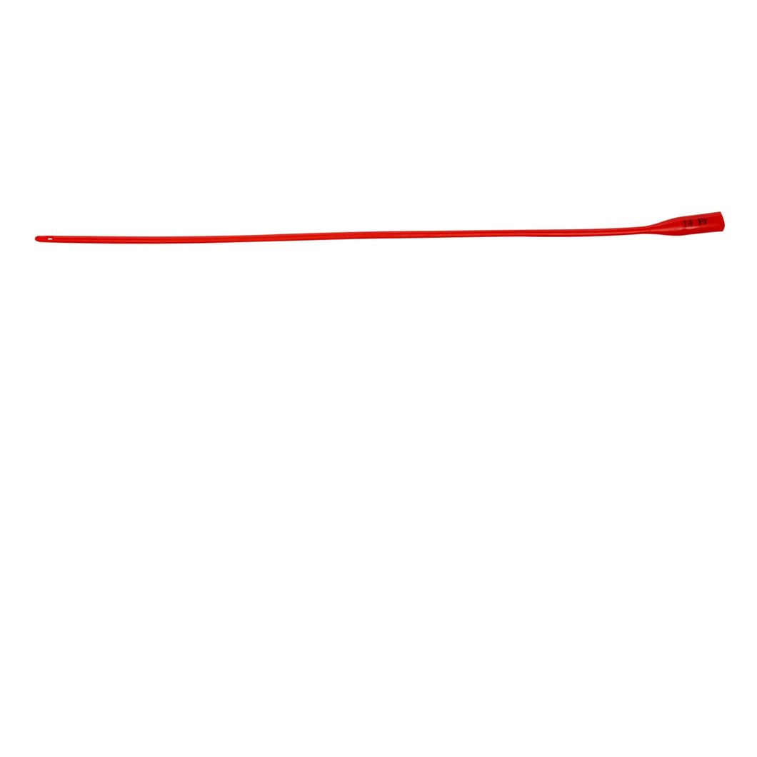 Cardinal Urethral Catheter Dover™ Robinson Tip Red Rubber 14 Fr. 16 Inch #8887660143