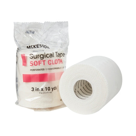 Perforated Medical Tape White 3 Inch X 10 Yard Soft Cloth NonSterile