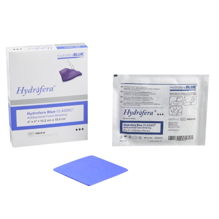 Antibacterial Foam Dressing HydroferaBLUE® Classic 4 X 4 Inch Square Non-Adhesive without Border Sterile