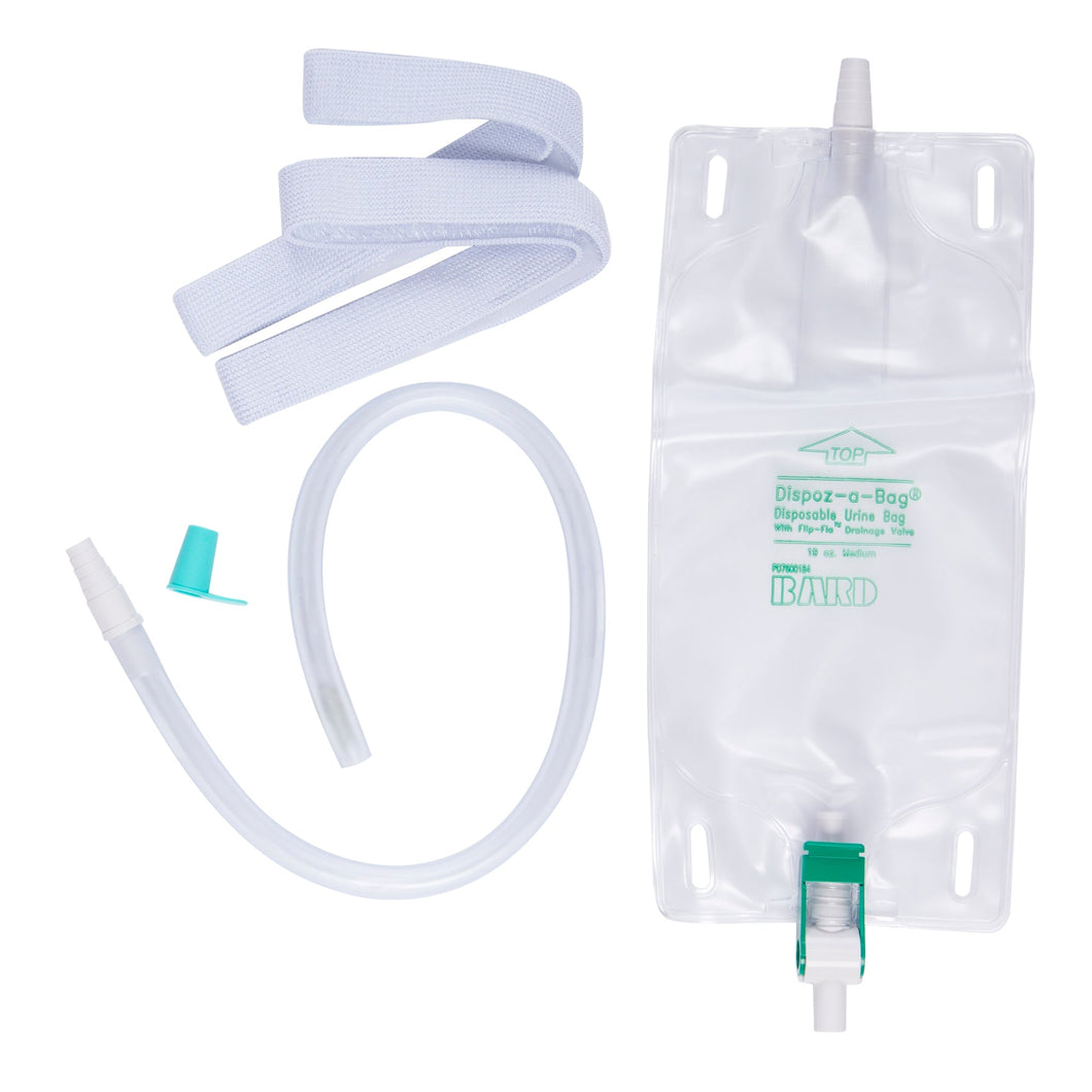 Bard Urinary Leg Bag Bard® Dispoz-a-Bag® Anti-Reflux Valve Sterile 562 mL Vinyl #150819